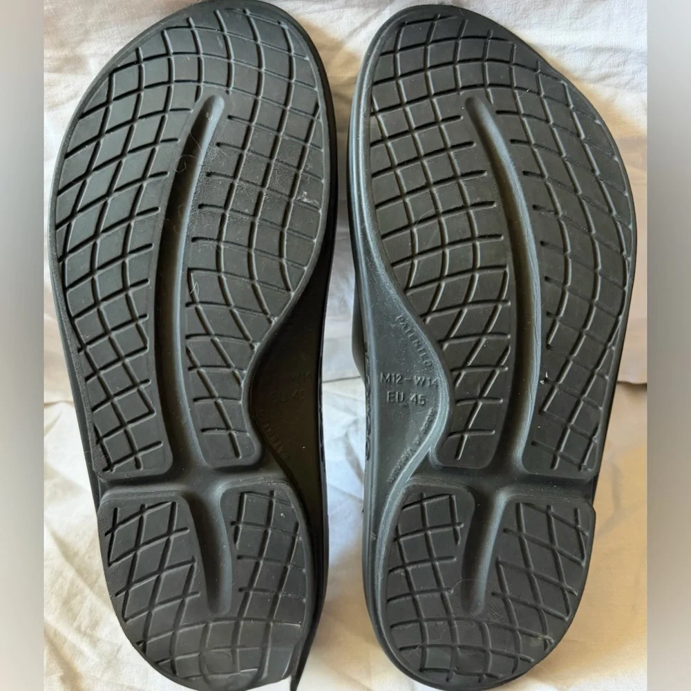 OOFOS Mens 12-14 Ooahh Sport Recovery Slide Sandals Shoes Green Comfort Slip On